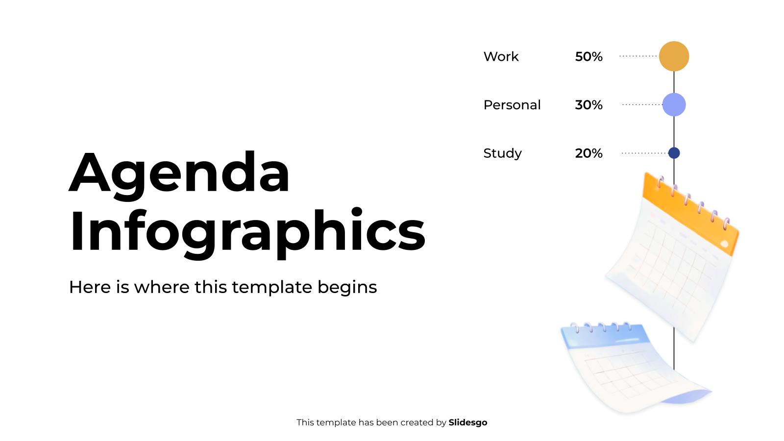 Modelo de apresentação Infográficos da agenda