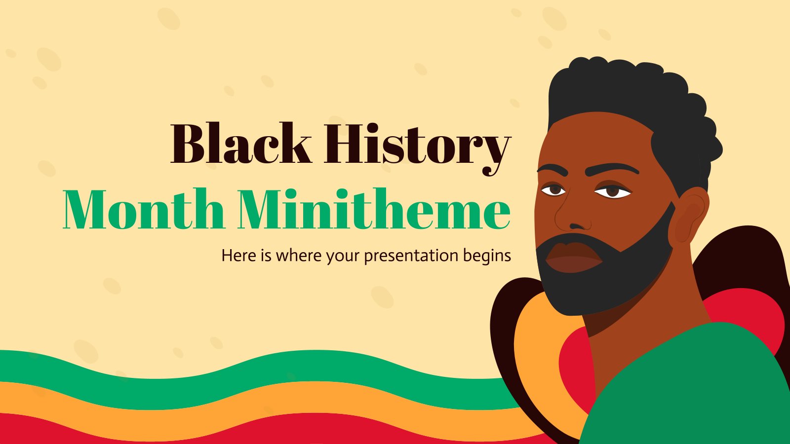Black History Month Minitheme presentation template 