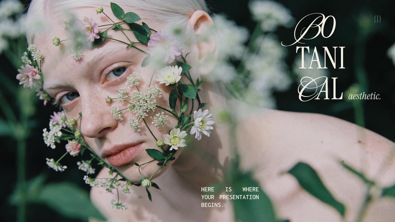 Botanical Aesthetic presentation template 