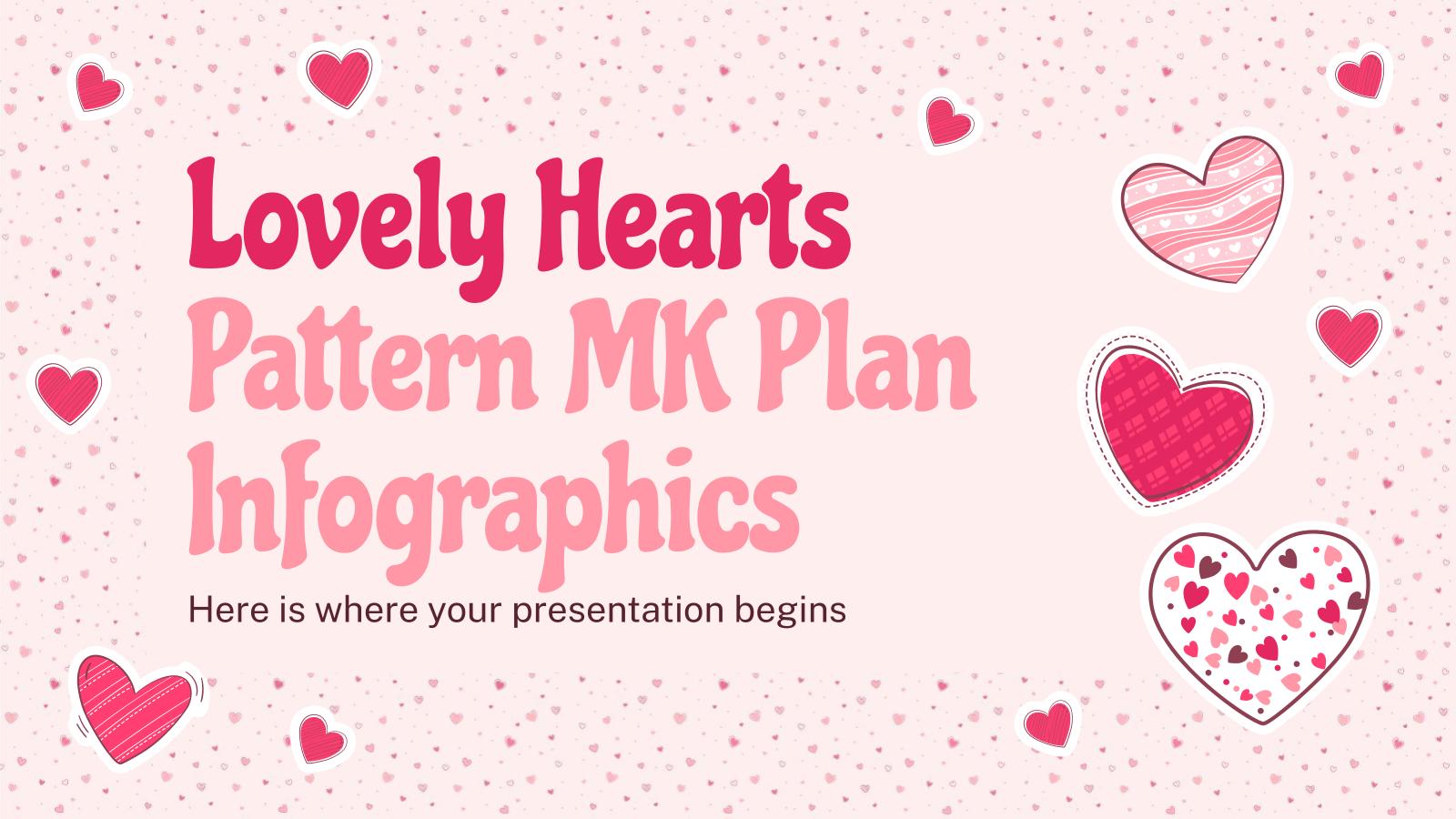 Lovely Hearts Pattern MK Plan Infographics presentation template 